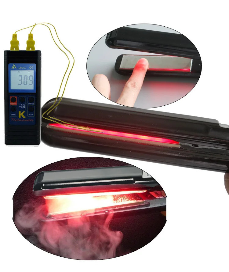 Hair Care Ultrasonic Infrared Straightener Professional Cold Flat Iron Treament Styler Therapy Conditioning Tools 240104