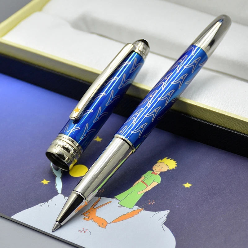 And Little Prince Blue Wholesale Silver 163 Roller Ball Pen Ballpoint Pen Fountain Pen Office Stationery Brand Write Refill Pen 24018