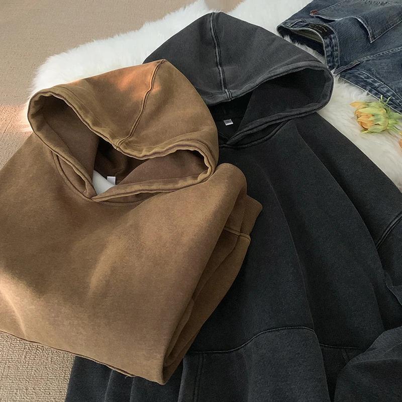 Privathinker Men Washed Hoody Vintage Y2K Autumn Streetwear Baggy Clothing Fashion Harajuku Man Casual Sweatshirts 240105
