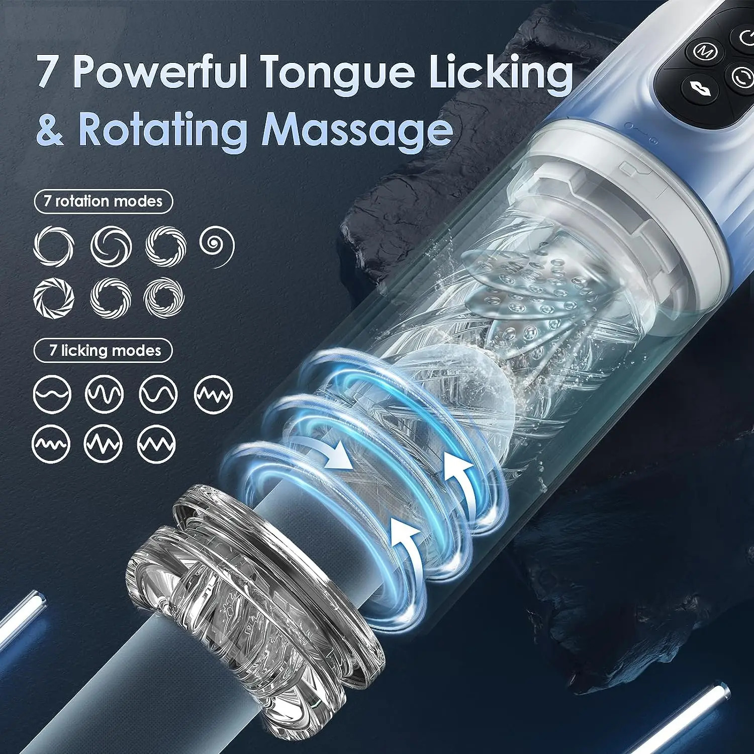 Hannibal Automatic Male Masturbator with Tongue Licking Masturbation Cup Penis Pump Blowjob Sex Toys Adult Toy 240105