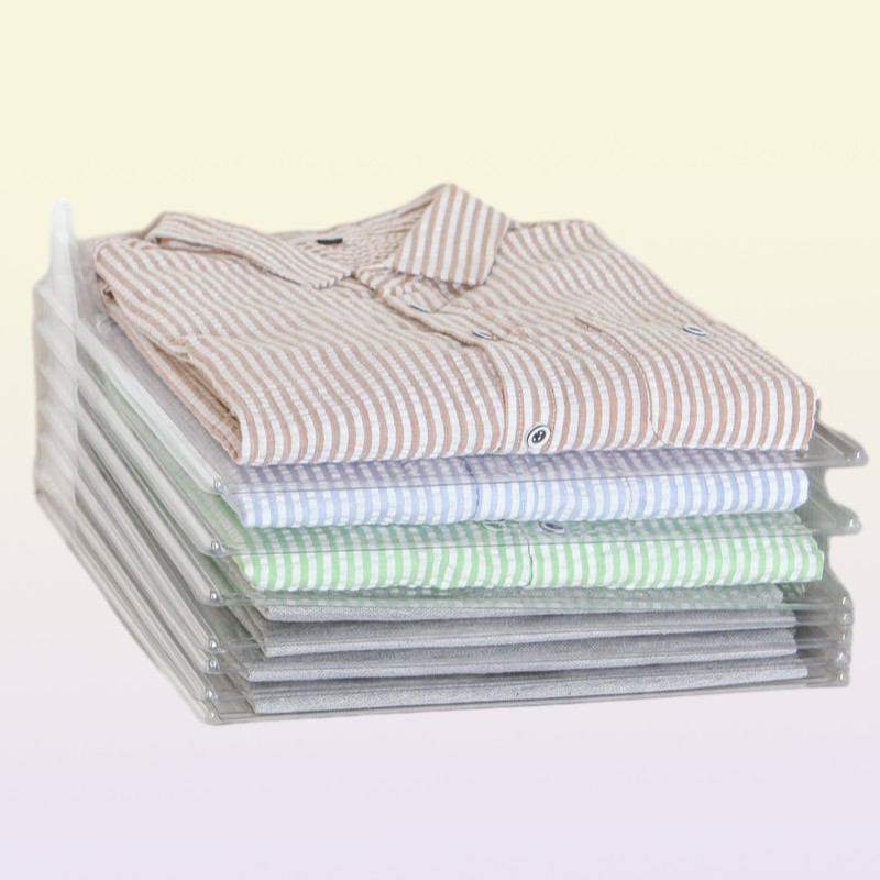 10 Layer Clothes Storage Board Fold Clothing Organizer Shirt Folder Backpack Tshirt Document Closet Drawer Divider Organizer Y200