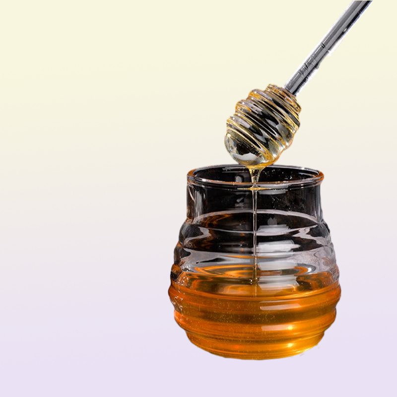 Storage Bottles Jars 250ml Glass Honey Jar High Borosilicate Pot With Dipper Spoon Small Kitchen Container For Syrup9425482