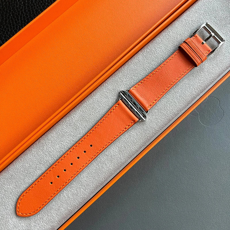 Promotion High Quality Swift Or Barenia Leather Ultra 2 Band For Apple Watch 9 8 7 6 Se 5 4 3 Strap 41MM 45MM 49mm 240104