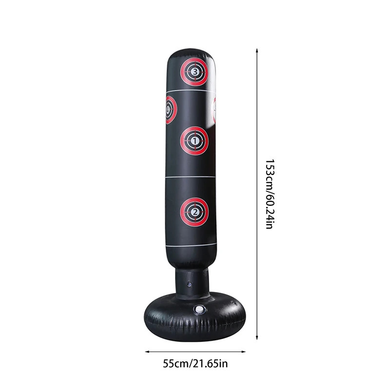 Inflatable Punching Bag PVC Boxing Bag Adults Kids Tumbler Sandbag Boxing Training Stress Relieving Sandbag 240104