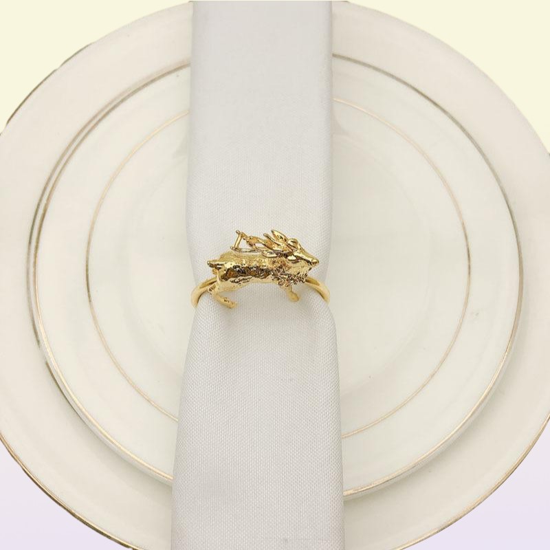 12 PCS new el Christmas small deer napkin ring napkin ring metal towel whole17697764