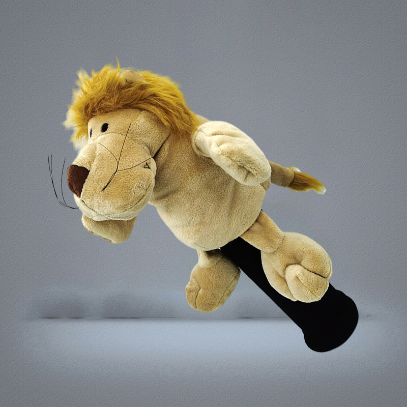 Cartoon Lion Golf Driver Headcover 460cc Animal Head Cover Golf Club Accessories 2 Colors Mascot Novelty Cute Gift 220722