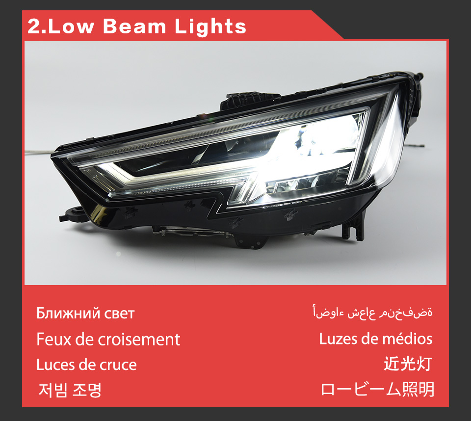 Car Light for Audi A4 B9 LED Daytime Running Headlight 2017-2021 Turn Signal High Beam Head Lamp Automotive Accessories