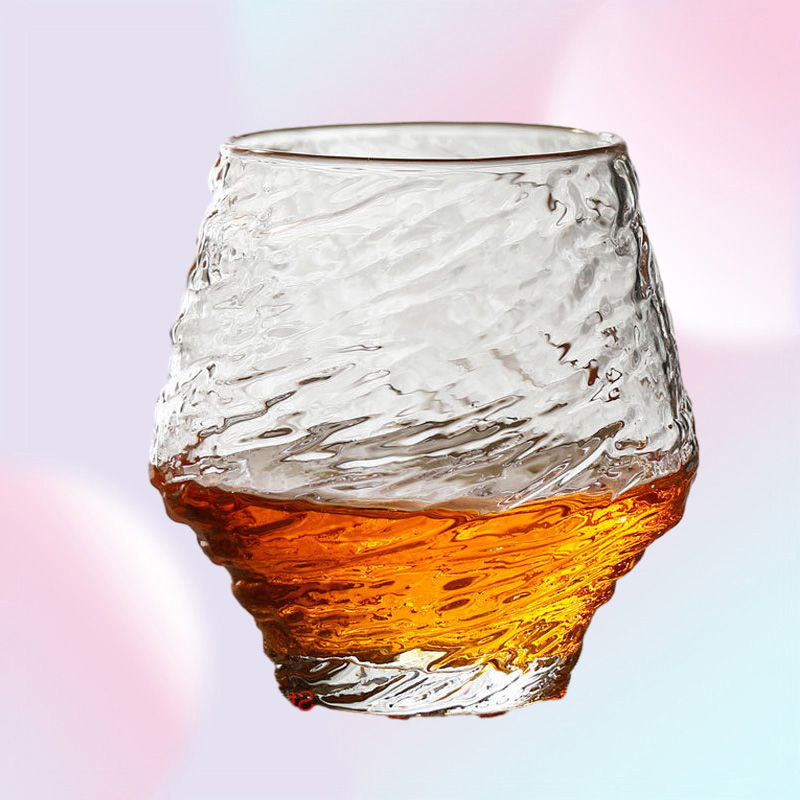 Japanese Hazy Air Wine Glass Falling Whiskey Tumbler Hammer Pattern Whisky Cup XO y Drinking Glasses Wineglass 2205056920775299u