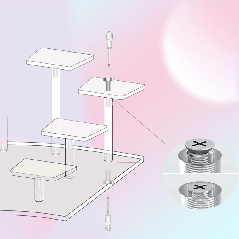 Storage Bottles Anime Action Mini Figures Acrylic Display Rack Cupcake Dessert Earring Jewelry Stand Holder Model Toy Perfume Shel5172647