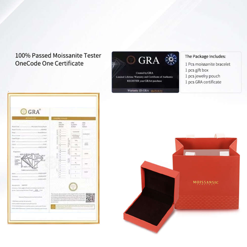 bracelet necklace mossanite Factory Wholesale 925 Solid Silver D Color VVS Iced Out Hip Hop Jewelry Moissanite Diamond Cuban Link Chain Bracelet Men