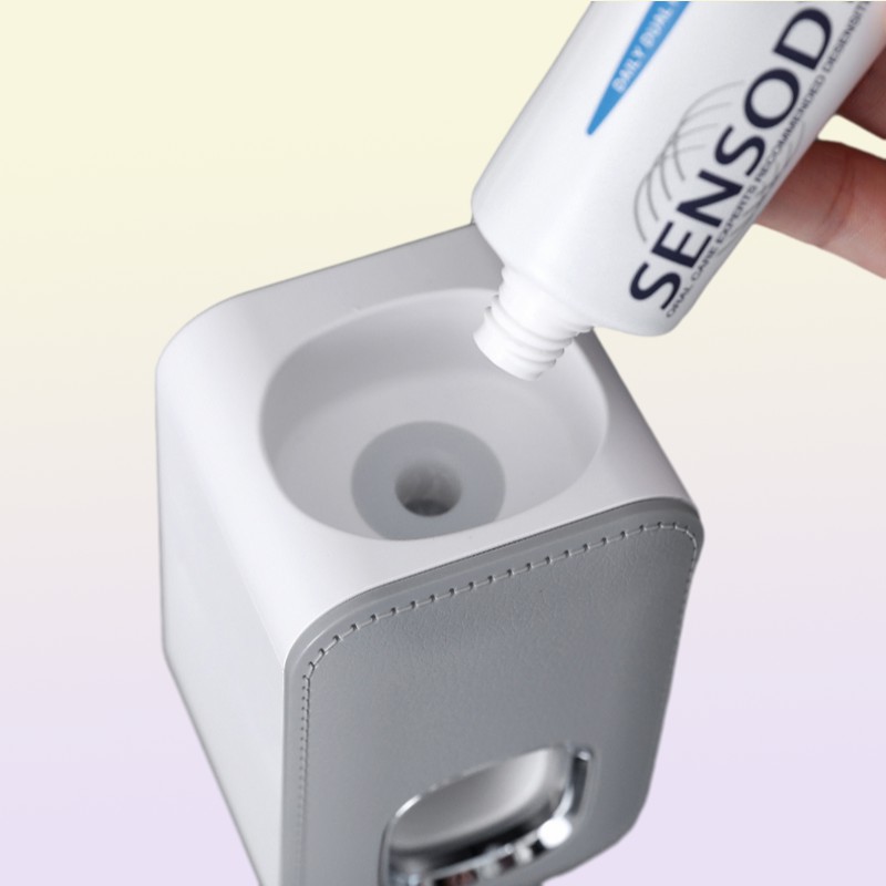 Toothbrush Holders Wall Mounted Automatic Toothpaste Dispenser Squeezers Bathroom Accessories Toothpaste Holder Rack dispensador p