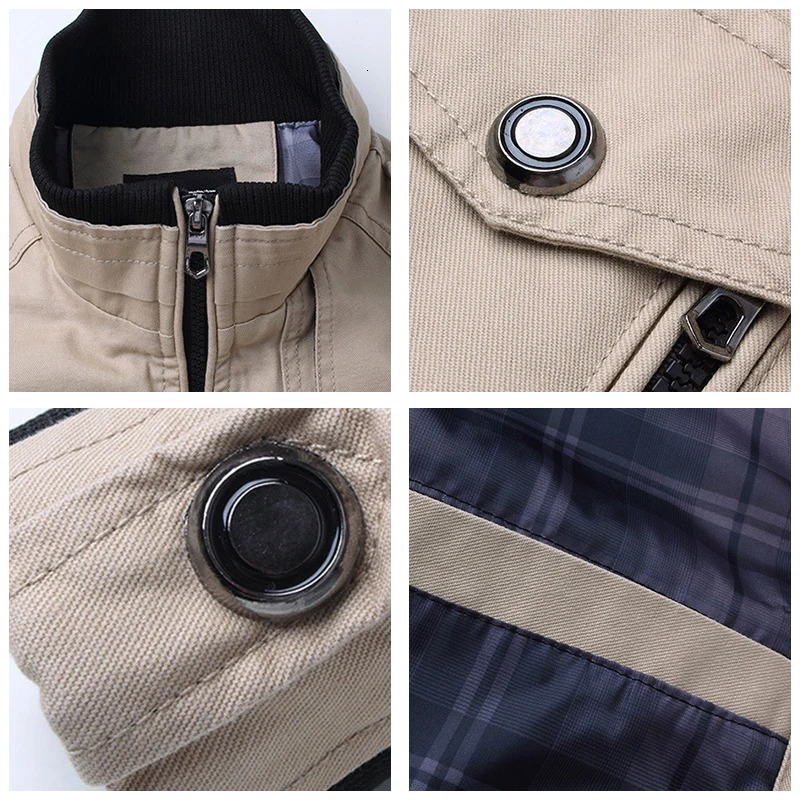 Bomber Jacket Men Casual Windbreaker Jacket Coat Men Spring Autumn Outwear Stand Slim Military Jacket Mens 240105