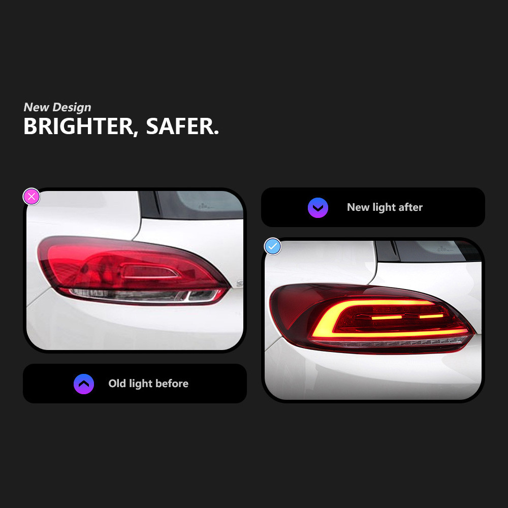 Auto Rear Lamp For VW Scirocco Tail light 2009-2014 Full LED Styling LED Running Lights Sequential Signal Taillight