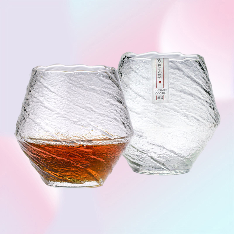 Japanese Hazy Air Wine Glass Falling Whiskey Tumbler Hammer Pattern Whisky Cup XO y Drinking Glasses Wineglass 2205056920775299u