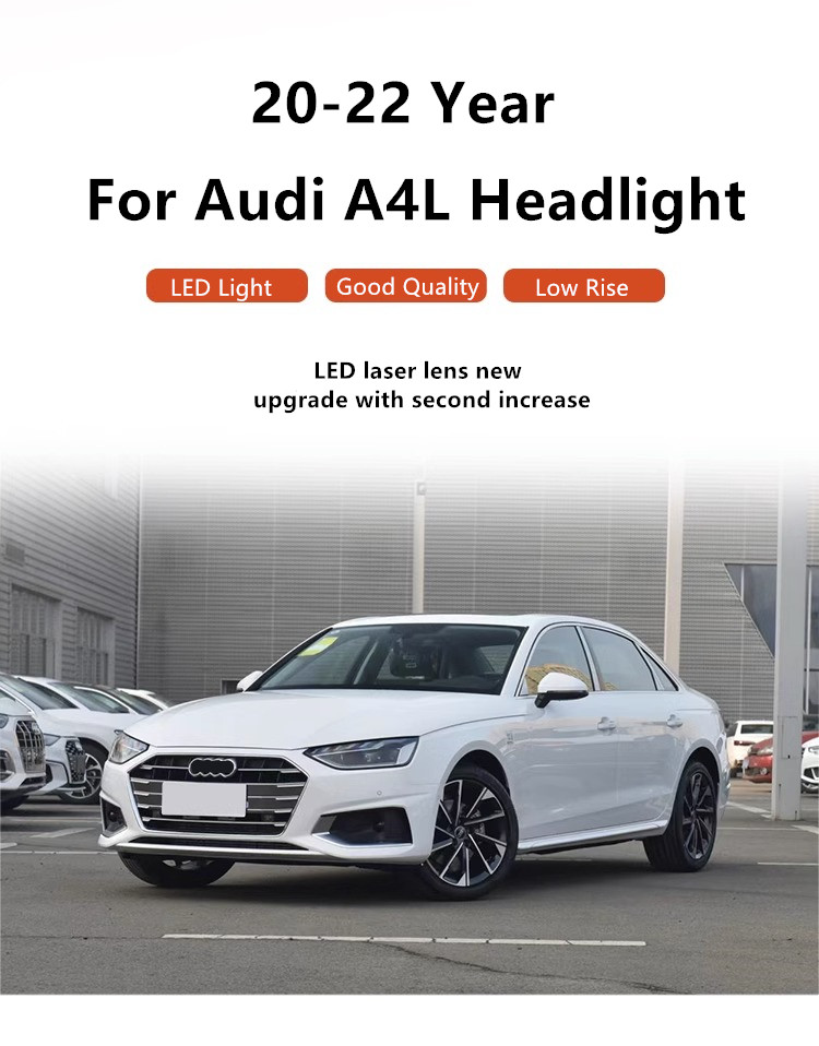 Head Light for Audi A4 B10 LED Daytime Running Headlight 2020-2023 A4L S4 Turn Signal High Beam Lamp