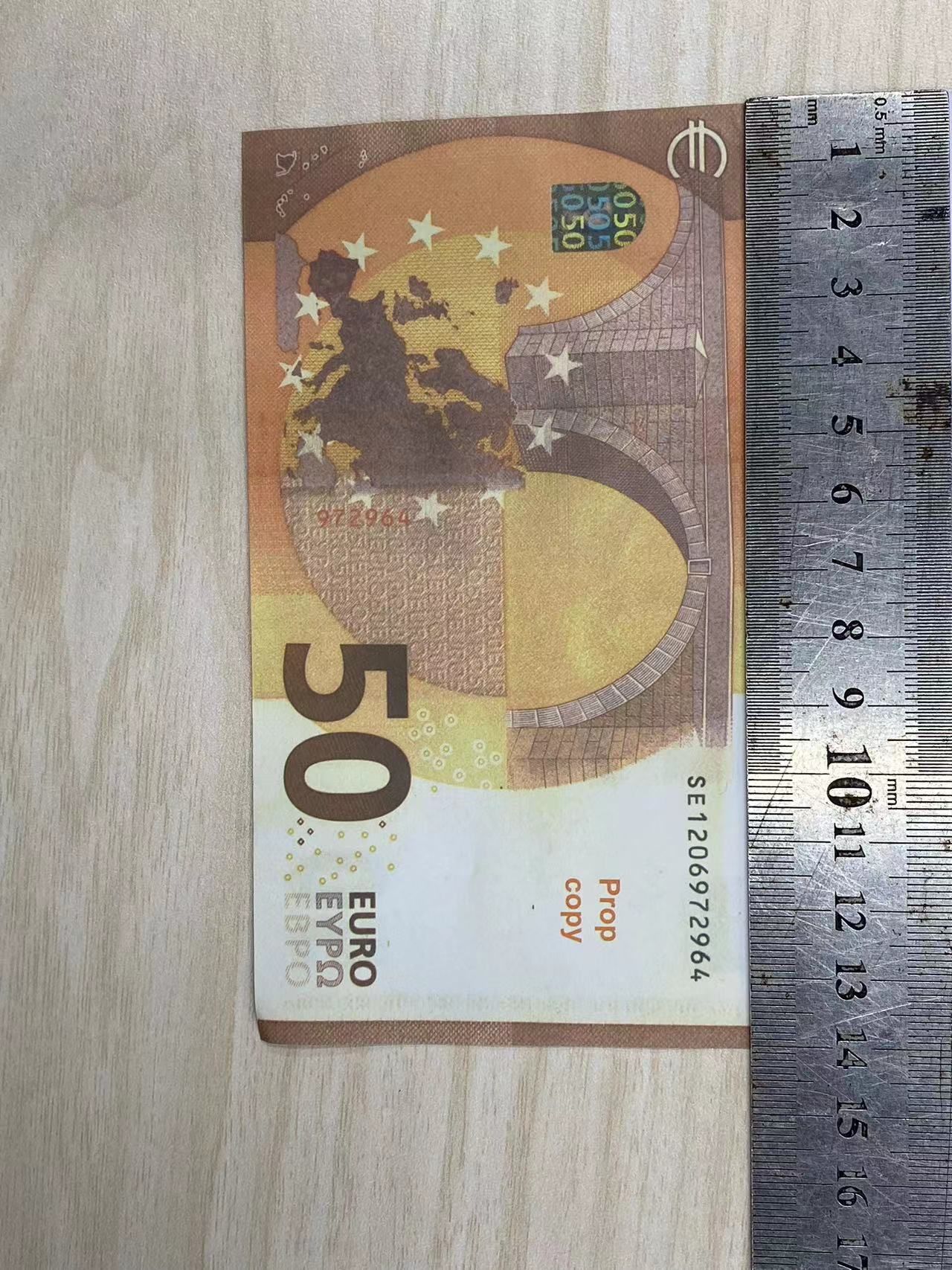 Copy Money Actual 1:2 Size Festive Party Game Currency, Euro Simulation Banknote Prop Ooebb dcc