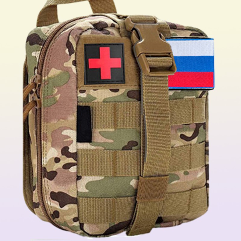 Outdoor Gadgets Pcs Survival First Aid Kit Molle Gear Emergency s Trauma Bag For Camping Hunting Disaster Adventures 221021