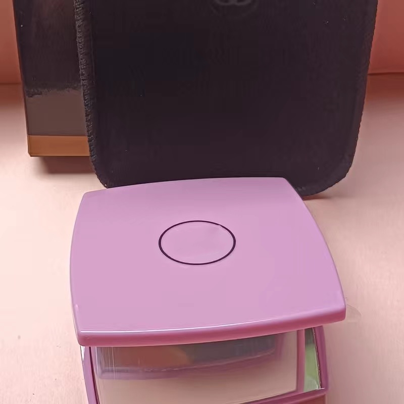 Brand CC Mirror Compact Mirrors Double Facettes Double Mirror DUO Makeup Mirror WIth dusk bag Compact Mirrors Makeup Tools 7Color Stock Dropshipping