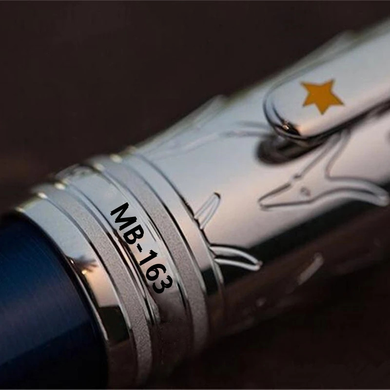 And Little Prince Blue Wholesale Silver 163 Roller Ball Pen Ballpoint Pen Fountain Pen Office Stationery Brand Write Refill Pen 24018