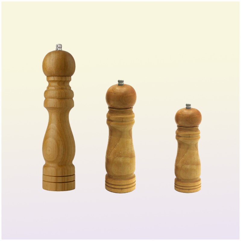 5quot 8quot 10quotKitchen Handheld Grinder salt Mill Coarse Adjustment For Pepper Grinders Spice Manual Food Wooden Tools Ki6790155