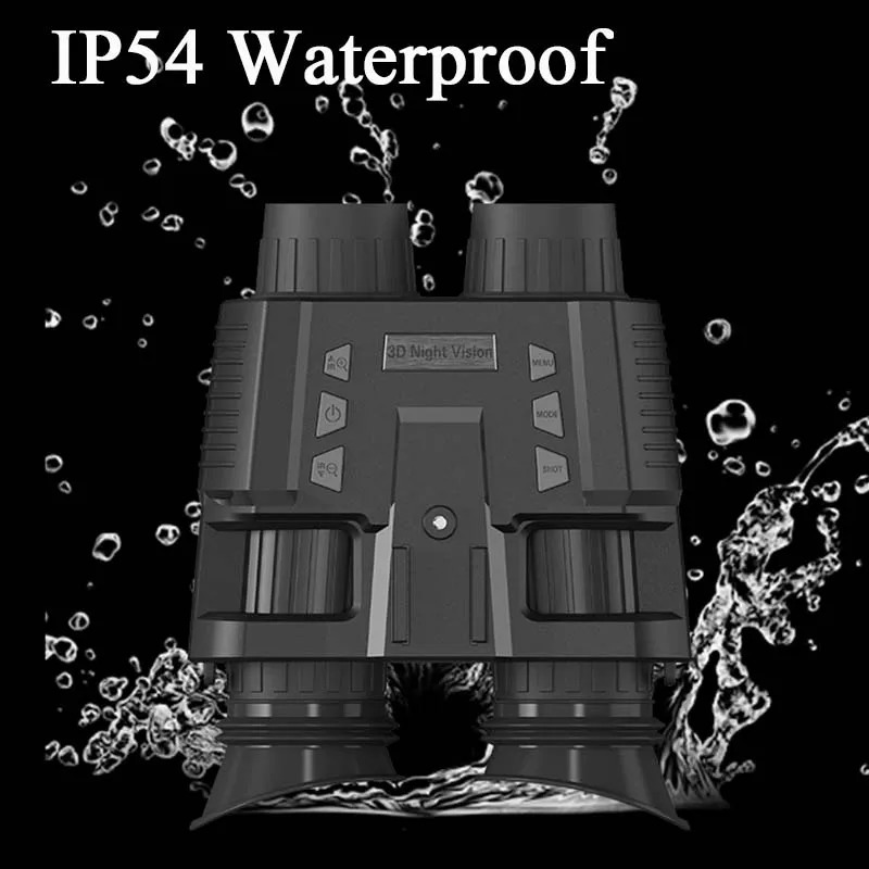 N016NV8000 Pro 3D Infrared Night Vision Binoculars Telescope HD 1080P Head Mount Darkness Camera for Hunting Tactics Goggle 240104