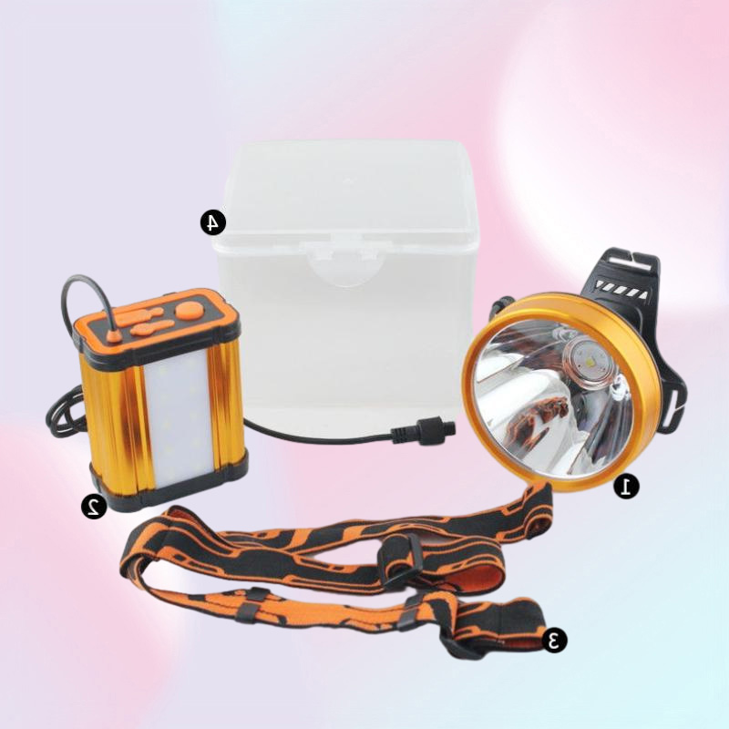 Headlamps Super Bright Headlight Strong Light Power Bank Waist Hanging HeadMounted Rechargeable Miner39s Lamp Durable