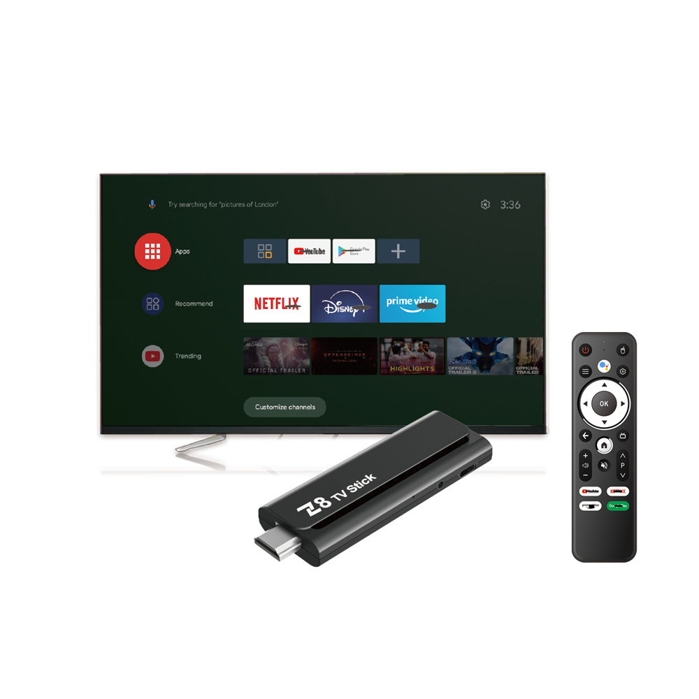 Ship from france Z8 Android TV stick H618 4K HDR Set Top 8K WiFi 2.4/5G Android 12 Smart Sticks Android TV Box Stick 2GB RAM 16GB ROM