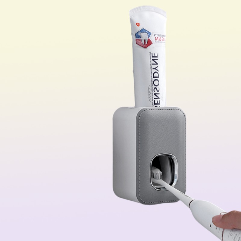 Toothbrush Holders Wall Mounted Automatic Toothpaste Dispenser Squeezers Bathroom Accessories Toothpaste Holder Rack dispensador p
