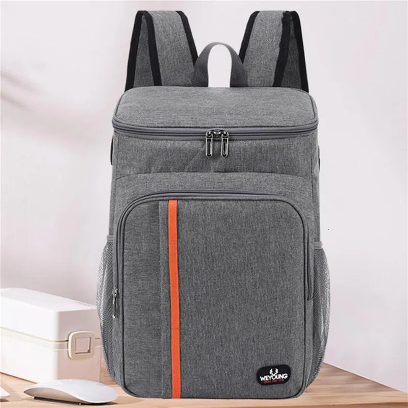 Large Capacity Outdoor Picnic Backpack Insulated Cooler Oxford Cloth Backpack Leakproof Soft Cooler Bag Lightweight Backpack 240106