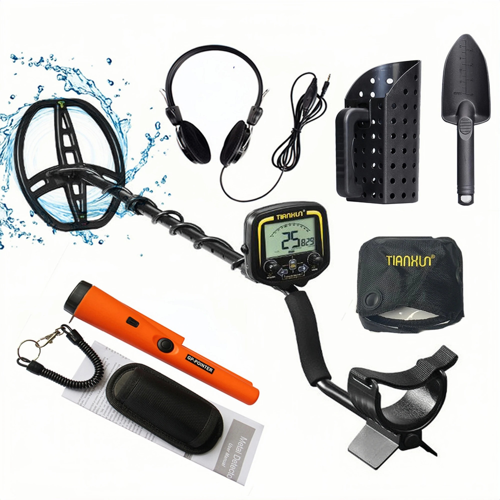 Professional Gold Metal Detector TX-850 High Sensitivity Treasure Hunter TX 850L Pinpointer Waterproof Coil Super Stable Modes 240105