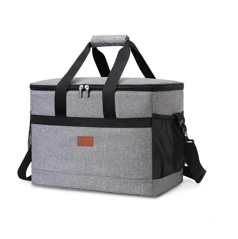 Super Large 32L Thermal Cooler Bag with Hard Liner Insulated Picnic Lunch Box Fresh Drinking for Camping BBQ Outdoor Parties 240106