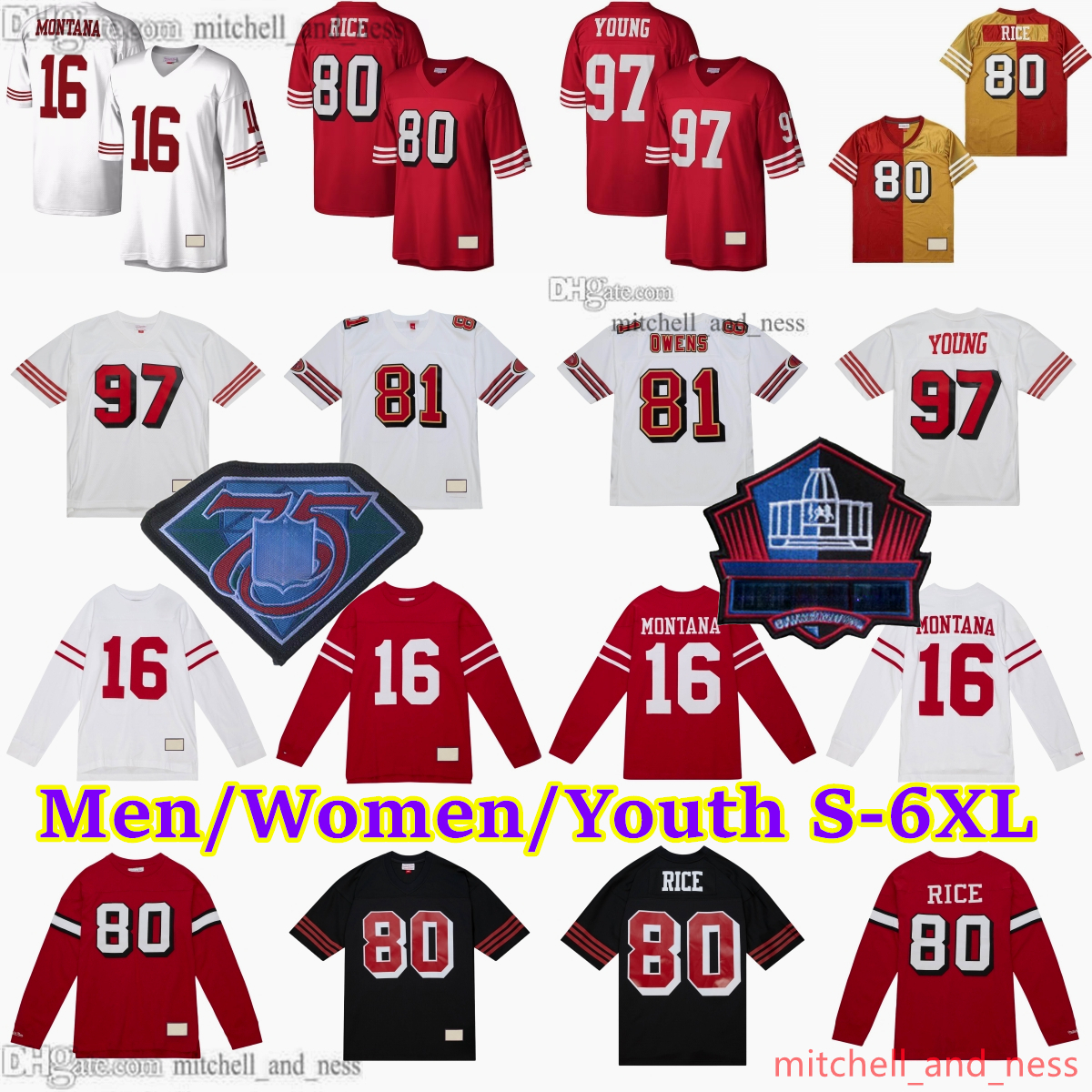 Custom S-6XL Throwback Football 94 Charles Haley Jersey 1946-1999 Stitch 33 Roger Craig 82 John Taylor 21 Frank Gore 44 Tom Rathman 85 George Kittle Jimmy Garoppolo