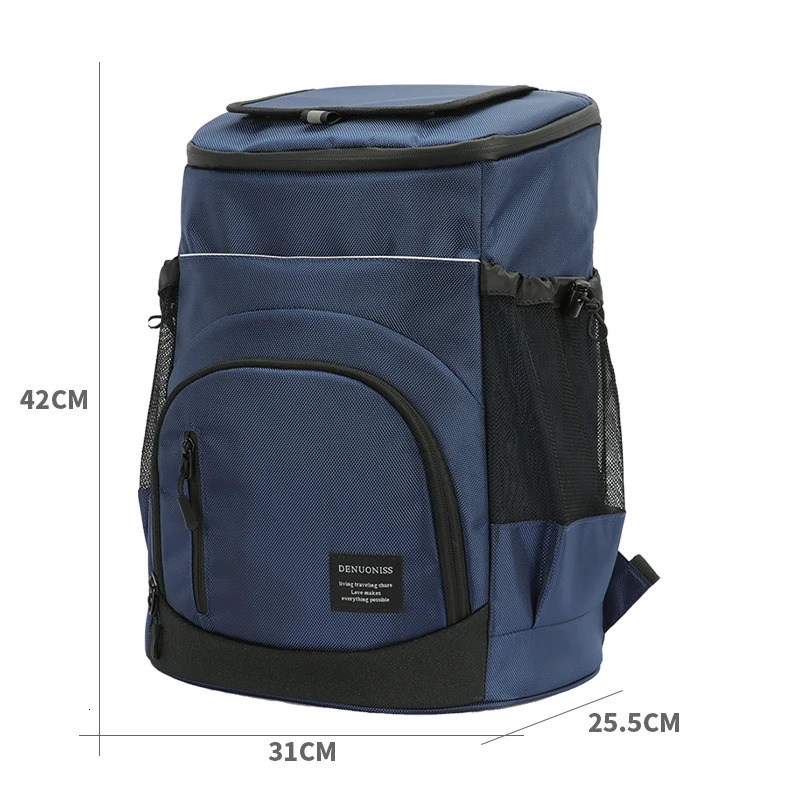 33L Refrigerator Bag Soft Large 36 Cans Insulated Cooler Backpack Thermal Isothermal Fridge Travel Beach Ice Beer Backpack 240106