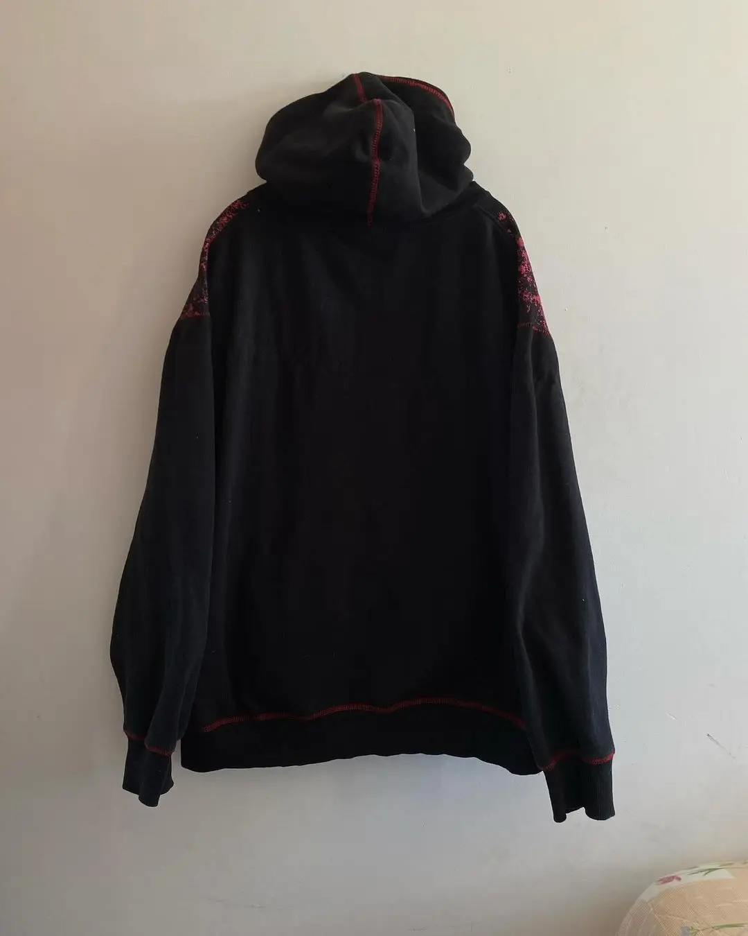 American High Street Gothic Oversized Pattern Loose Hooded Sweatshirt for Women's Retro Homestay Hip-hop Casual Y2K Top 240106