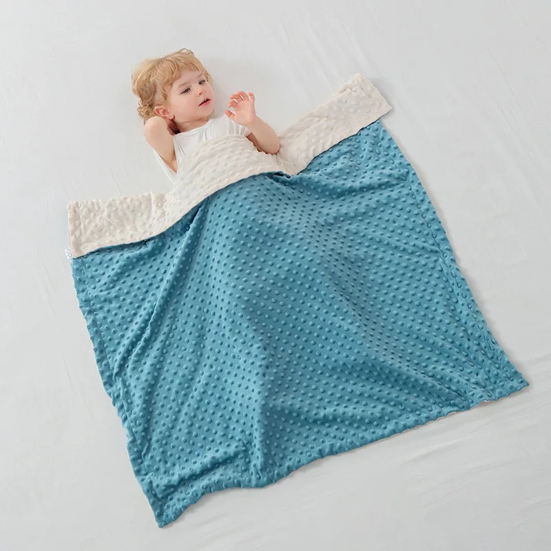 Personalised born Swaddling Baby Bedding Set Swaddle Soft Fleece Toddler Crib Bed Stroller Blanket Summer 240106