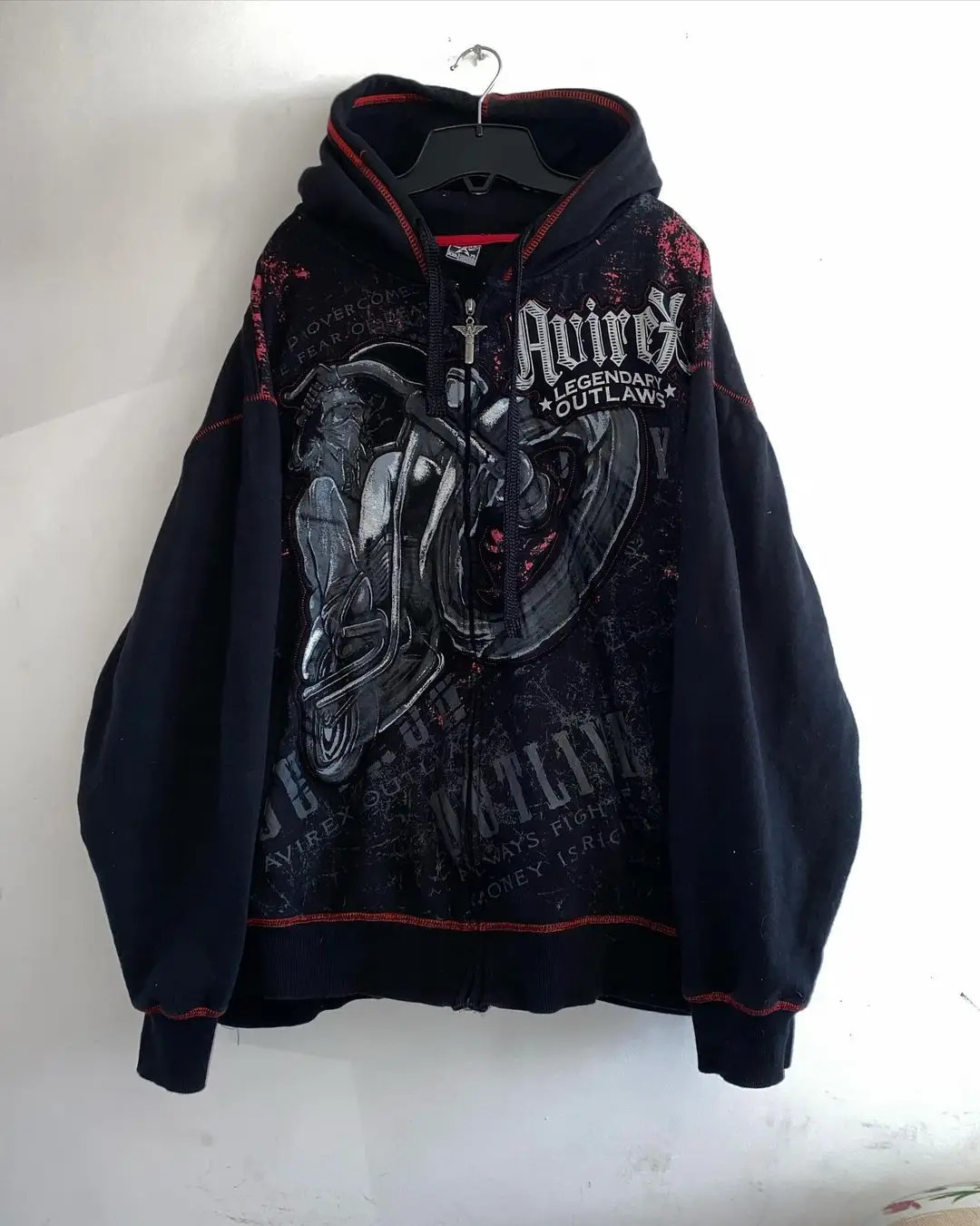 American High Street Gothic Oversized Pattern Loose Hooded Sweatshirt for Women's Retro Homestay Hip-hop Casual Y2K Top 240106