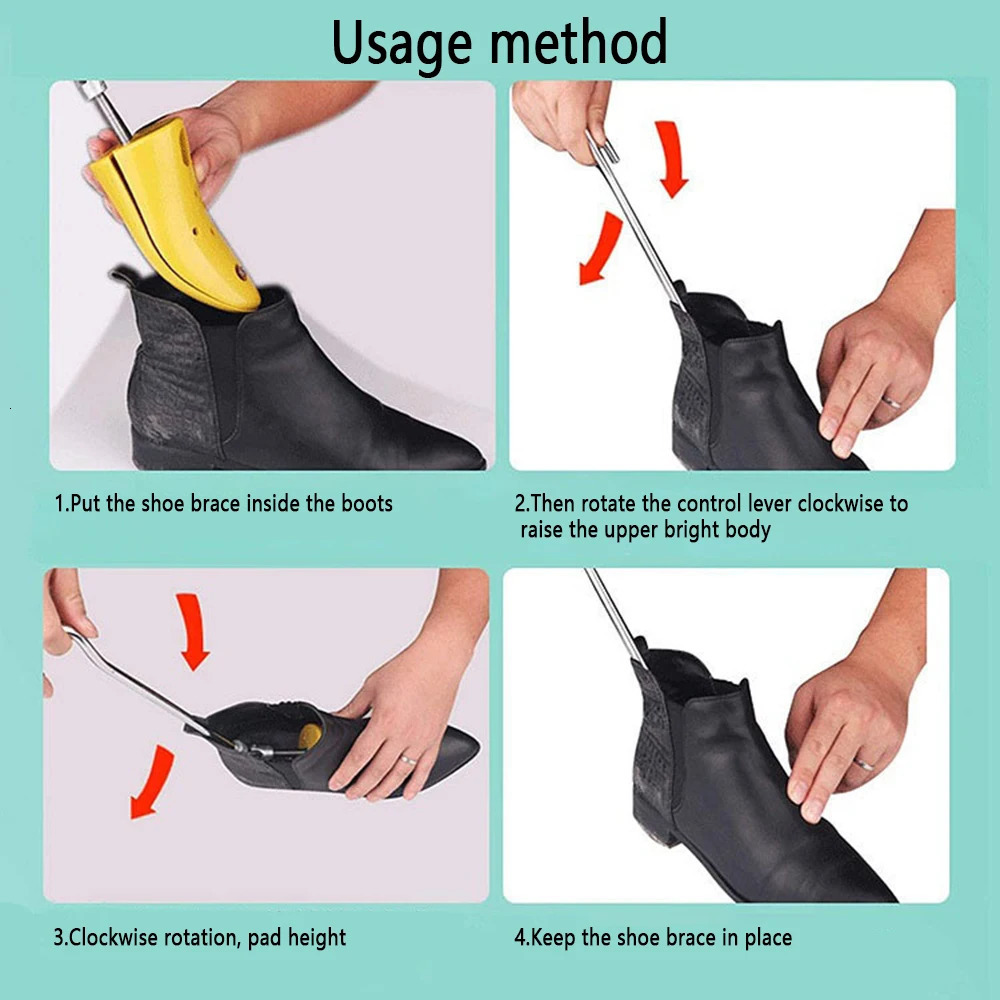 1PC Unisex Upscale Plastic Shoe Stretch Stretcher Expander Adjustable Shoe Last Boot Brace Universal Boots Instep Height Support 240106