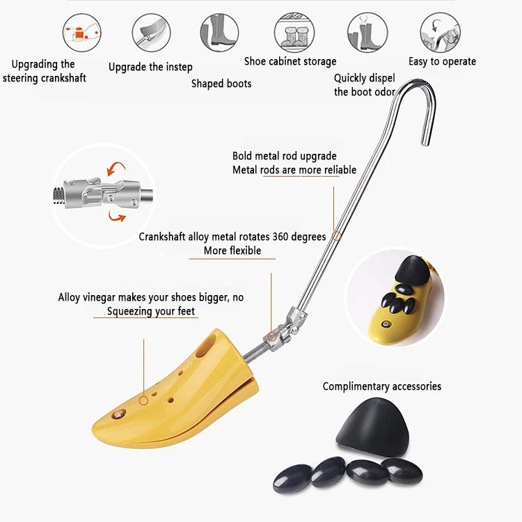 1PC Unisex Upscale Plastic Shoe Stretch Stretcher Expander Adjustable Shoe Last Boot Brace Universal Boots Instep Height Support 240106