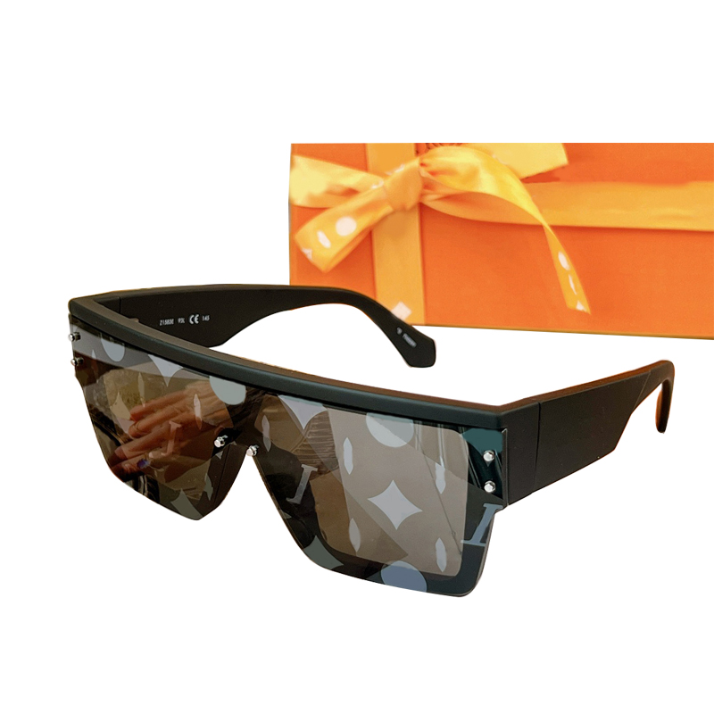 vintage designer Sunglasses For men sunglasses for WoMen 1583 Style Anti-Ultraviolet Retro Shield Lens Plate Square One-Piece Full Matte Frame Fashion Eyeglasses