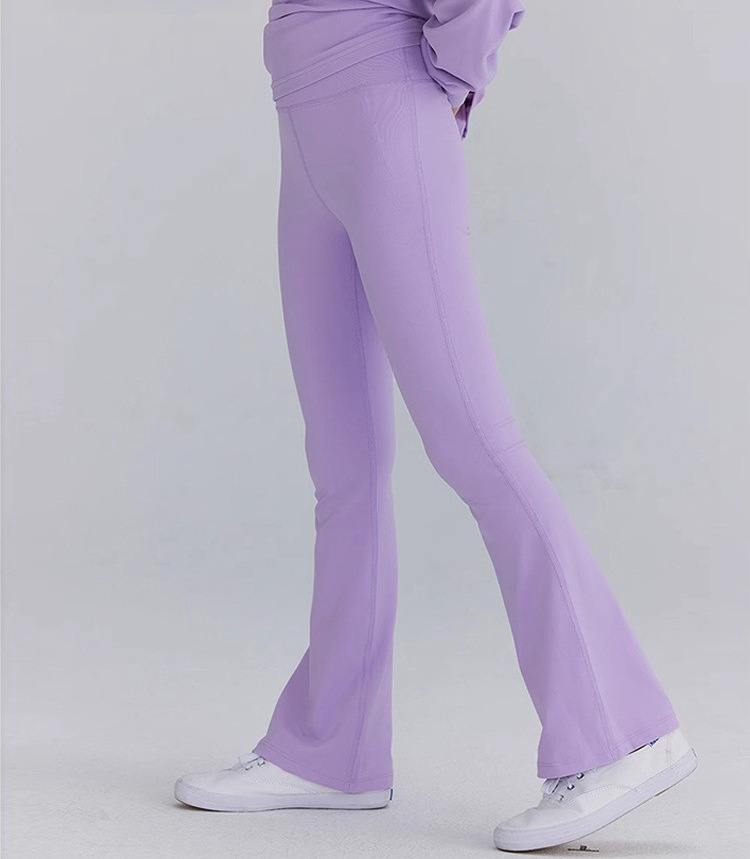 LL Children's Yogy Pants Sports Training Yoga Outfit Fitness Pants Kids Boot Cut Pant