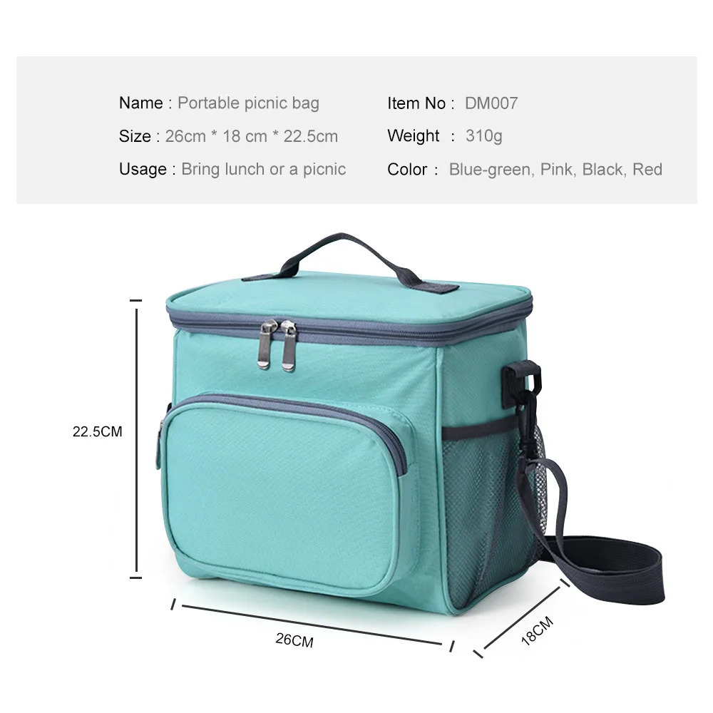 Waterproof Cooler Lunch Thermal Bag Insulated Lunch Bag Bento Lunch Box Thermal Bento Pouch Food Bag Thermal Picnic Bag Lonchera 240106