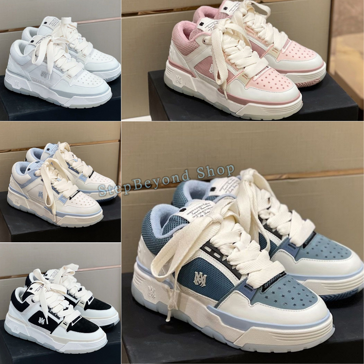 Basketball Shoes Designer Sneakers Luxury Man Chunky Trainers Nubuck Mesh Leather Lace-up Unisex Size 35-45