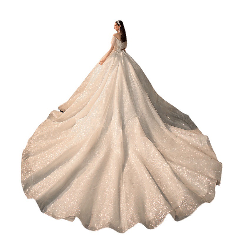 Ball Gown Wedding Dresses 2024 bling off shoulder Sequins Appliques Beaded Sparkly Ruffles Formal Bridal Gowns lace up Plus Size Custom Made Vestido d