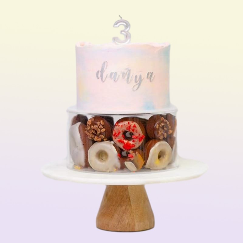 Bakeware Tools TX 152025cm Clear Acrylic Fillable Cake Stand Tillers Decoration For Baking Reusable RoundAcrylic Discs Topper