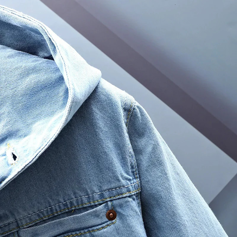 Spring Autumn Hooded Denim Jacket Men's Hip Hop Jeans Coat Retro Jean Street Casual Bomber Outerwear Hoodies 240105