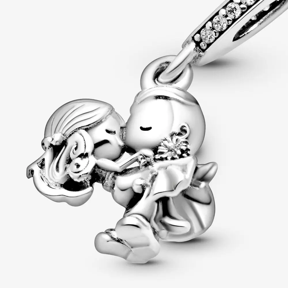 925 Silver Plated Fit Original Charms Bracelet with Zircon Butterfly Love Flower Charm Beads DIY Jewelry Making Loquat Free Shipping