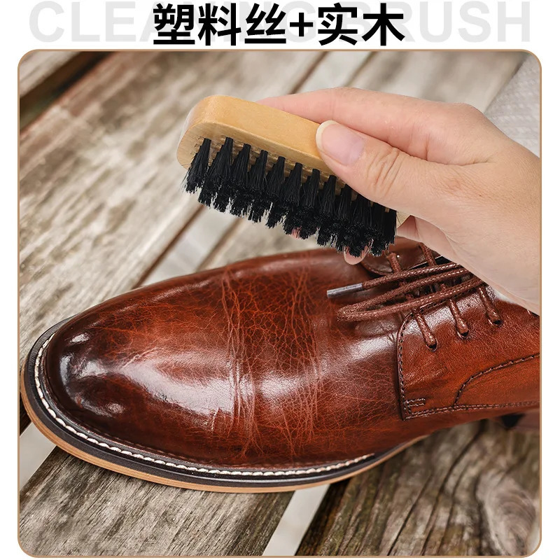 Shoe Oil Set BarrelLeather Care Set Genuine Leather Care Oil Black Shoe Brush Set Shoe Polishing Set Shoe Protection Set 240106