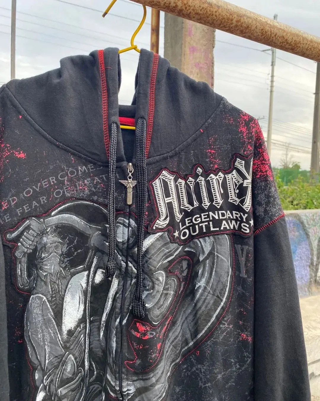 American High Street Gothic Oversized Pattern Loose Hooded Sweatshirt for Women's Retro Homestay Hip-hop Casual Y2K Top 240106