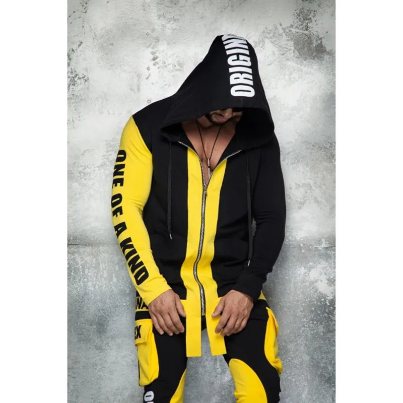 ZOGAA Hip Hop Men's Cool Hoodies Set 2 Piece Sweatsuit Hooded Jacket and Pants Jogging Suit Tracksuits 240106