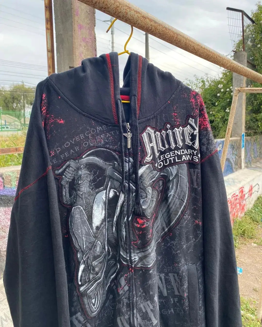 American High Street Gothic Oversized Pattern Loose Hooded Sweatshirt for Women's Retro Homestay Hip-hop Casual Y2K Top 240106